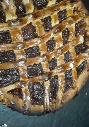 Una foto de Pasta frola de batata con chocolate