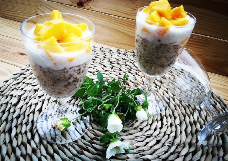 Copas con quinoa, leche de coco y mango - veggie