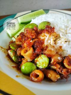 Foto resep Sambal Cumi Asin Dan Pete