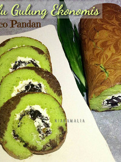 Foto resep Bolu Gulung Ekonomis "Choco Pandan"