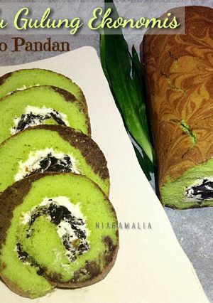 Foto resep Bolu Gulung Ekonomis "Choco Pandan"