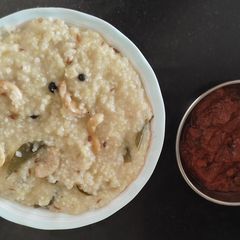 Proso millet ven pongal A picture of Proso millet ven pongal.