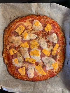 Una foto de Pizza de coliflor