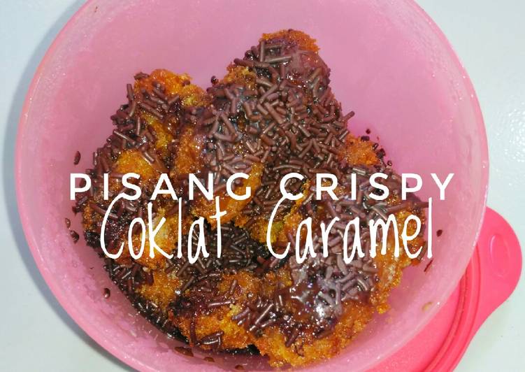 Pisang Crispy Coklat Caramel