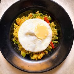 A picture of Millet Stir fry vegetables.