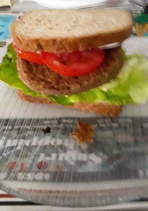 Una foto de Hamburguesa de lenteja