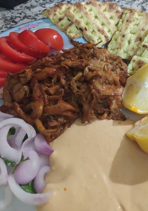 A picture of Mushroom Gyros.