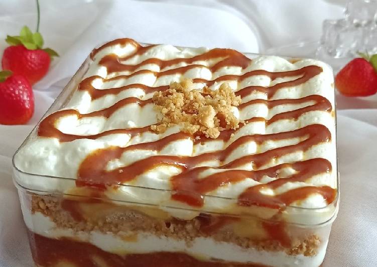 Cara Gampang Membuat Banofee Pie Dessert Box (asal Inggris) Anti Gagal