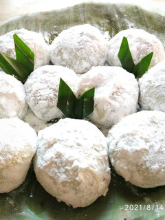 Foto resep Mochi Pandan Isi Kacang