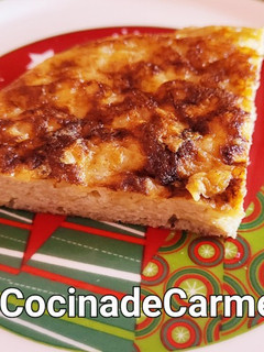 Una foto de Tortilla de plátano con tortita de arroz