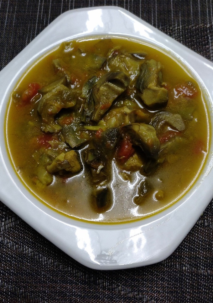 Una foto de Sopa de alcachofas