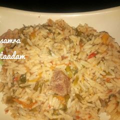 A picture of Veggies jollofrice.