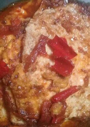 Foto resep Telor ceplok bumbu merah