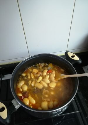 Una foto de Arroz y habichuelas