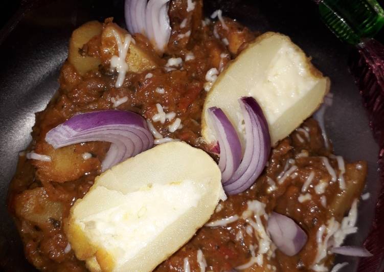 Cheese stuffing dum aloo(potato)