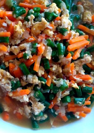 Foto resep Tumis Orek Telur Saus Tiram
