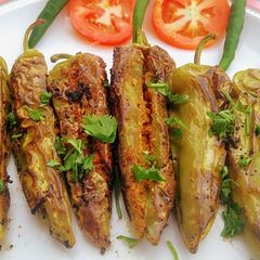 Besan Stuffed Mirchi A picture of Besan Stuffed Mirchi.
