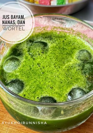 Foto resep Jus Bayam, Wortel, Nanas (DKAH) Diet Kenyang