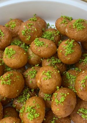 صورة لوصفة كرات بسبوسة مقلية