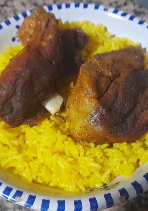 صورة لوصفة ارز مع لحم🥩 الخروف 🐑