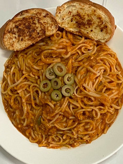 A picture of Spaghetti Al Arrabbiata Pasta (Red Sauce).