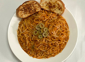 A picture of Spaghetti Al Arrabbiata Pasta (Red Sauce).