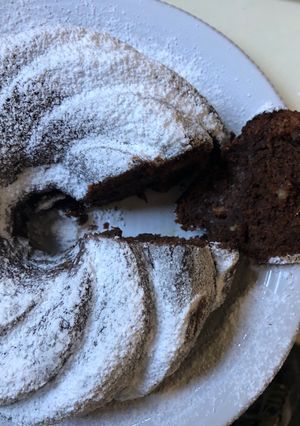 Una foto de Queque choco plátano