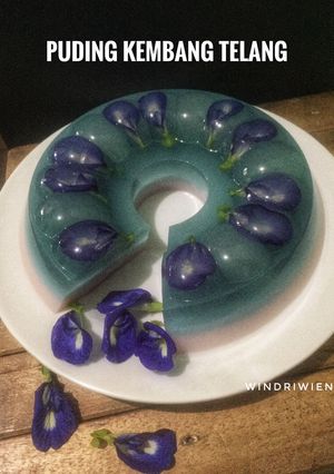 Foto resep Puding Kembang Telang
