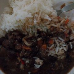 A picture of Rice and coconut beans.