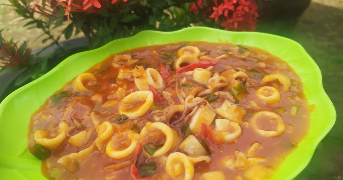 Resep Cumi Dasamis Cumi Pedas Asam Manis Oleh Mrs F Cookpad