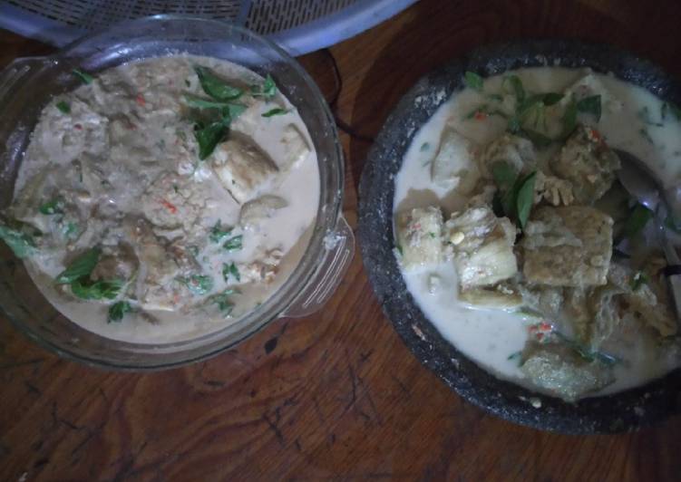 Cara Membuat Pecel terong dan tempe, Enak Banget