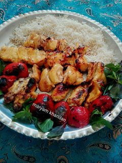 عکسی از دستور جوجه کباب با شیر