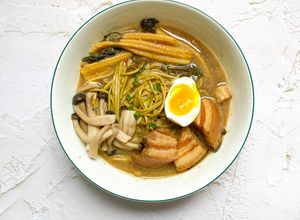 Hình của món Mì soba nước ramen.