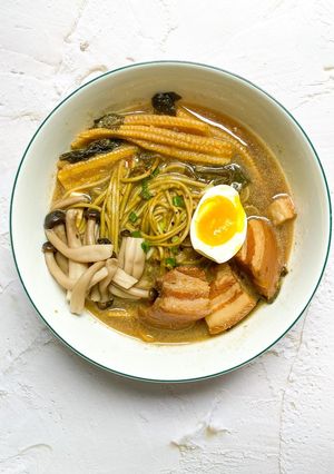 Hình của món Mì soba nước ramen.