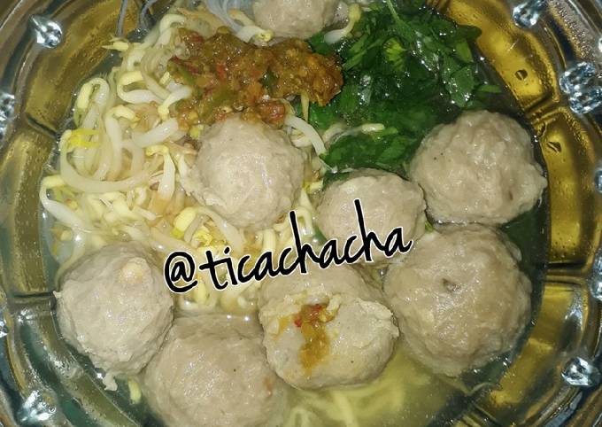 Resep Bakso Gurih Kenyal Tanpa Pengenyal Tips Tanpa Food Processor Oleh Tica Cha S Kitchen Cookpad