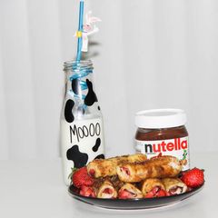 A picture of Strawberry Nutella French Toast Roll Ups.