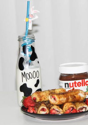A picture of Strawberry Nutella French Toast Roll Ups.