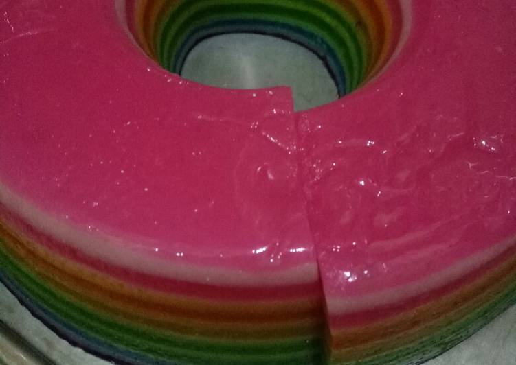 Cara Membuat Kue lapis pelangi || 🌈 rainbow enak Anti Gagal