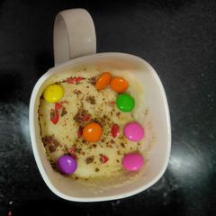 A picture of Eggless mug cake.