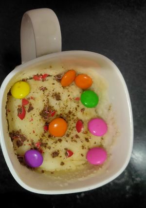 A picture of Eggless mug cake.
