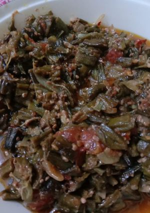 A picture of Achari Bhindi 🌿🏵🌿.