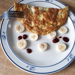 A picture of Omelette with cheese.