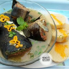 A picture of Yam and Cat fish peppersoup aka YAMPEPPERSOUP.