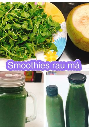 Hình của món Sinh tố rau má dừa.