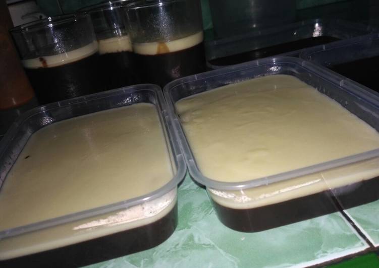 Puding jelly coklat vla