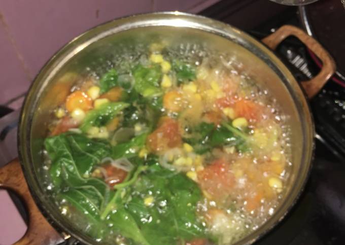 Resep Sayur Bening Jagung Bayam dan Wortel, Menggugah Selera