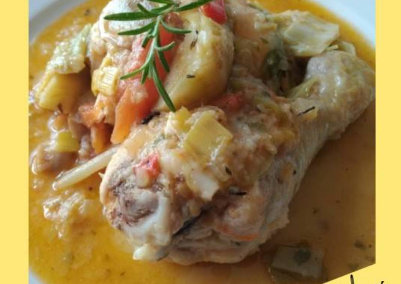 Pollo con verduritas