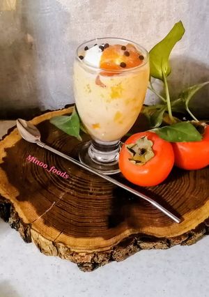 عکسی از دستور میلک شیک خرمالو