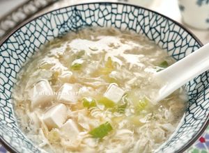 Foto resep Chinese Egg Drop Soup ala Resto (dg tahu sutra)