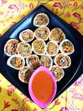 મેગી સ્ટફ પીન વ્હીલ સેન્ડવીચ (Maggi Stuffed Pinwheel Sandwich Recipe in Gujarati)